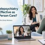 Amrit Mind Body Wellness psychiatrist providing telepsychiatry and in-person mental health care to an adult patient.